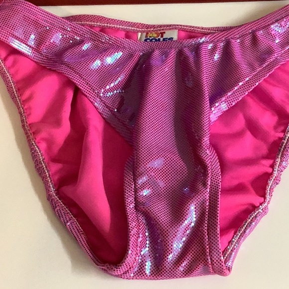 Hot Cole’s Size Small Pink Metallic Shimmer Y2K Vintage Bikini Bottom. - Picture 6 of 7